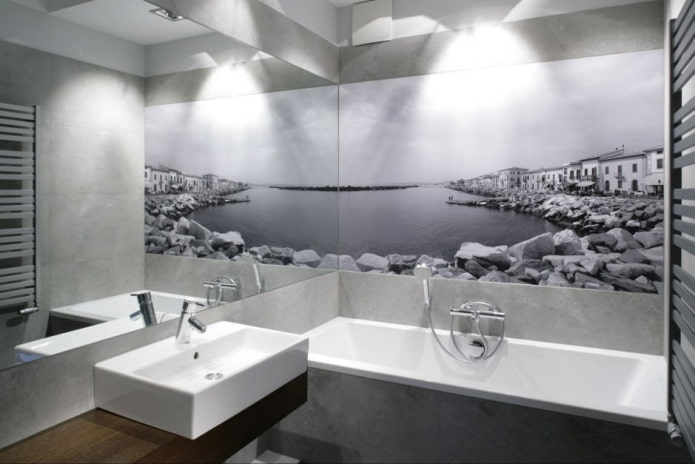 wall murals in the bathroom