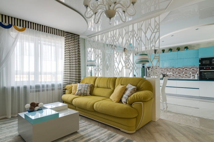 interior design of the kitchen-living room interior design of the kitchen-living room