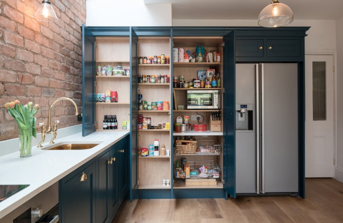 pantry in the interior of the kitchen