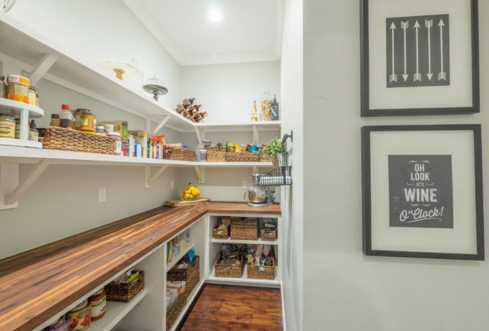 storage room in a niche in the interior