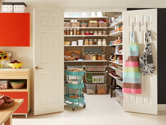 storage room in a separate room