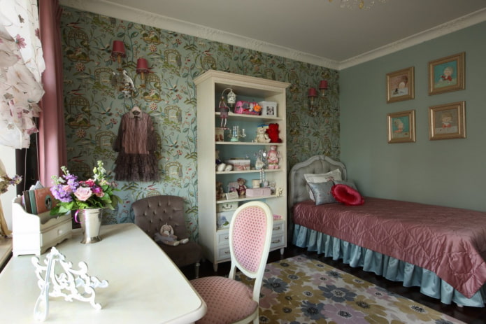 bedroom for girls in provence style