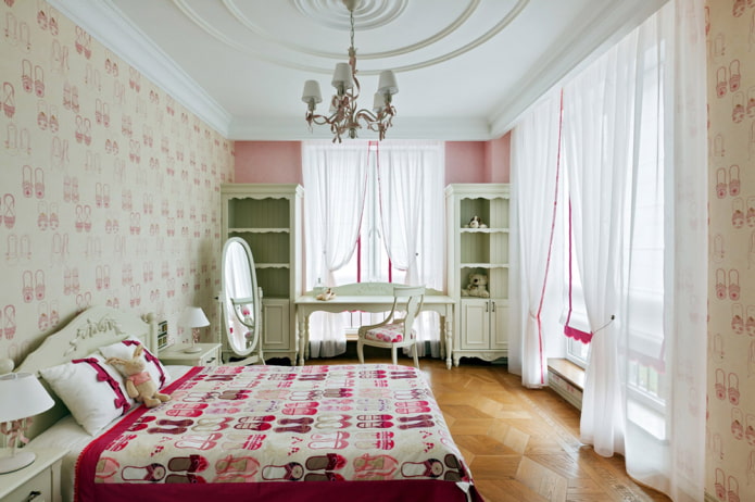 bedroom for girls in provence style
