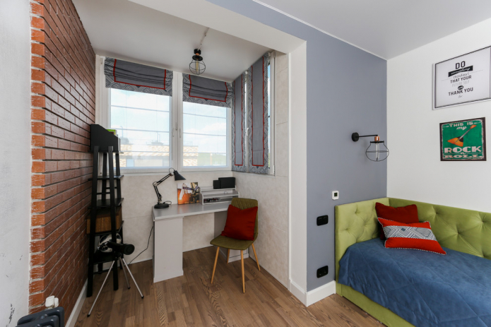 design of a children's bedroom 9 squares