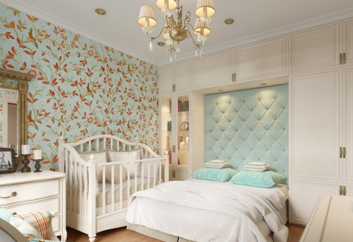 visual zoning of the combined bedroom and nursery visual zoning of the combined bedroom and nursery