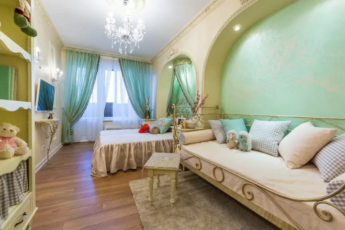 visual zoning of the combined bedroom and nursery visual zoning of the combined bedroom and nursery