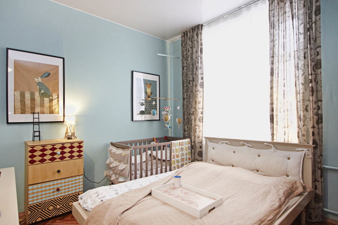 design of a small bedroom combined with a nursery design of a small bedroom combined with a nursery