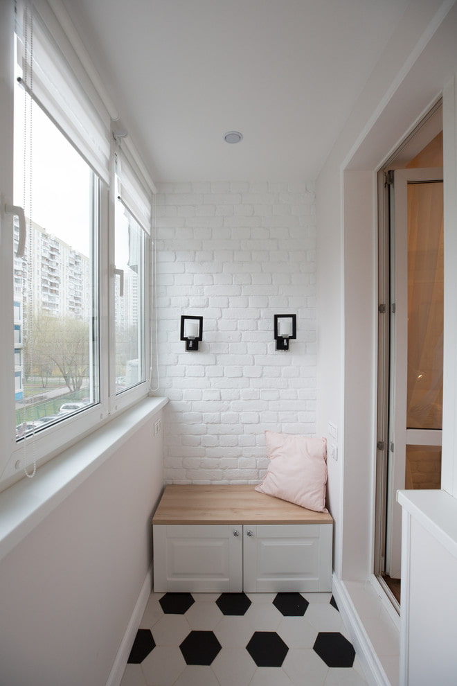 small loggia in the Scandinavian style