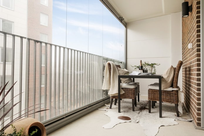 Scandinavian style loggia design