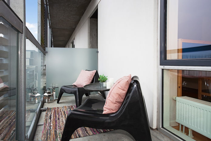 Scandinavian style loggia design