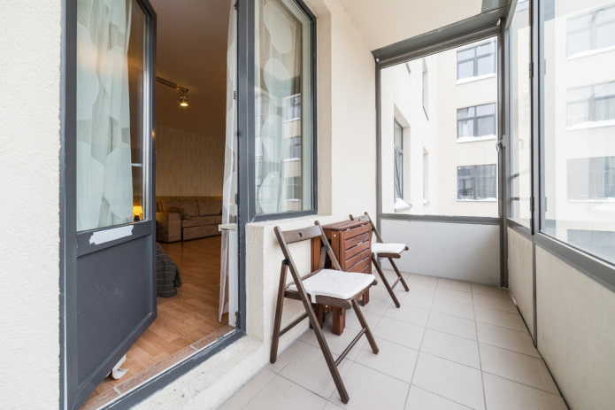 Scandinavian style loggia decoration