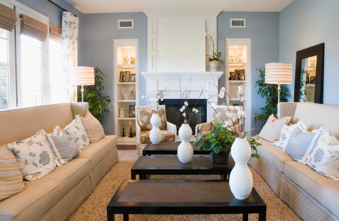 beige and blue living room interior beige and blue living room interior
