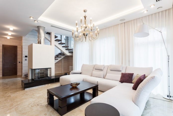 living room lighting in the interior of the house
