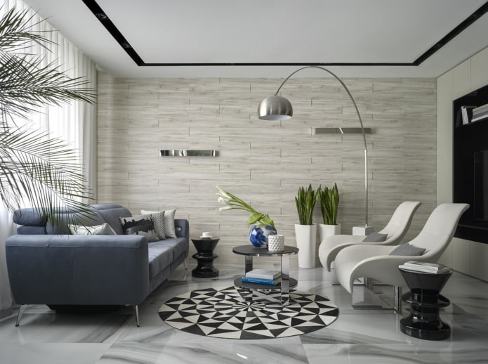 Gray living room interior Gray living room interior