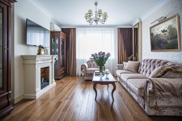 living room decoration in classic style