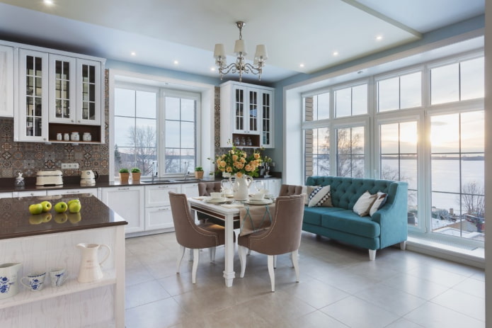 Panoramic windows in the kitchen Panoramic windows in the kitchen