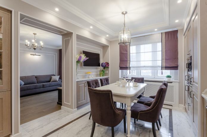 Flowers in the tv zone in the kitchen Flowers in the tv zone in the kitchen