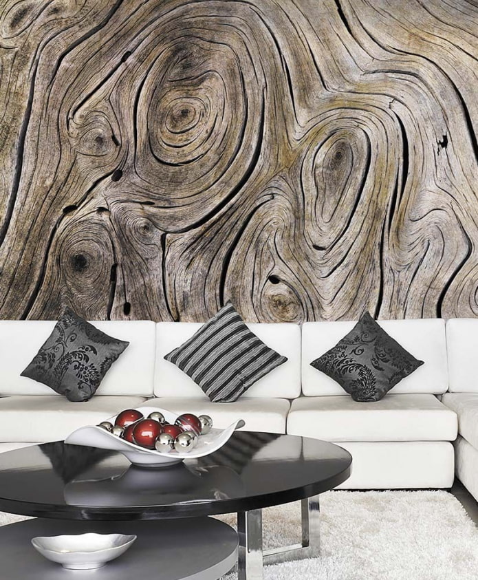 photomurals with imitation wood