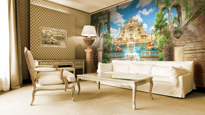 option for combining photo wallpaper with wallpaper