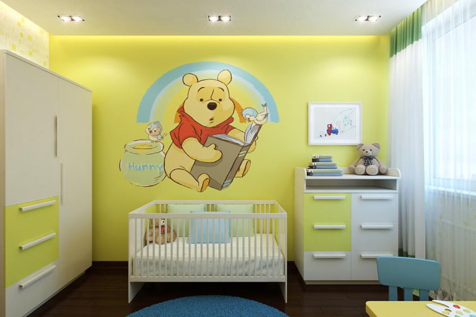 children's room in Khrushchev for a newborn children's room in Khrushchev for a newborn