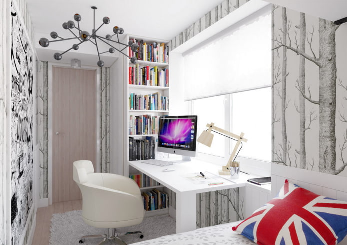 Design of a room in Khrushchev for a teenager Design of a room in Khrushchev for a teenager