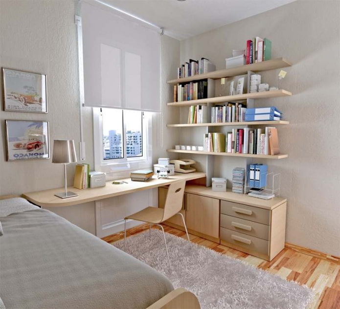 Design of a room in Khrushchev for a teenager Design of a room in Khrushchev for a teenager