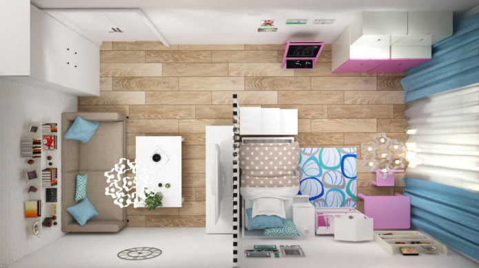 Living room with nursery Living room with nursery