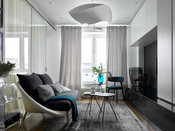 square living room of 16 sq.