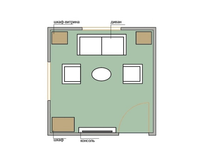 Sofa in front of the TV