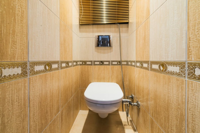 finishing the toilet in the Khrushchev apartment