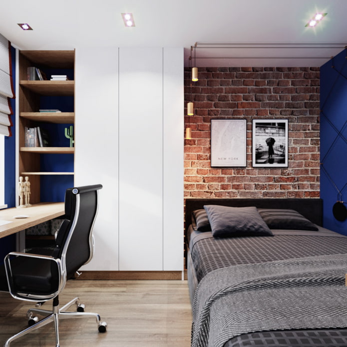 bedroom with work area bedroom with work area