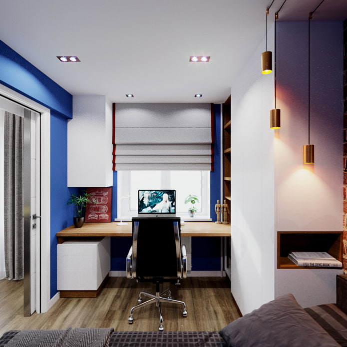 bedroom with work area bedroom with work area