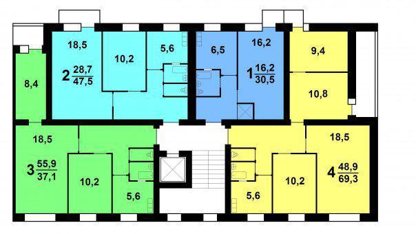 floor plan Khrushchev 447-c47 series floor plan Khrushchev 447-c47 series