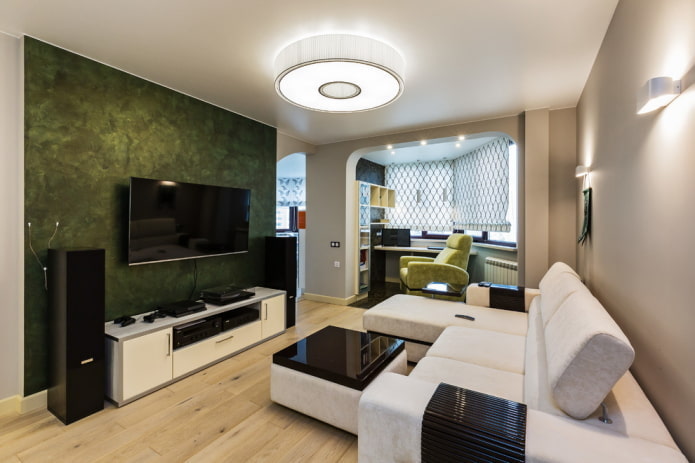 stretch ceiling with chandelier in the living room stretch ceiling with chandelier in the living room