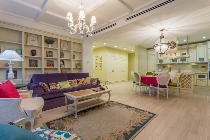 chandelier in the interior of the living room in Provence style chandelier in the interior of the living room in Provence style