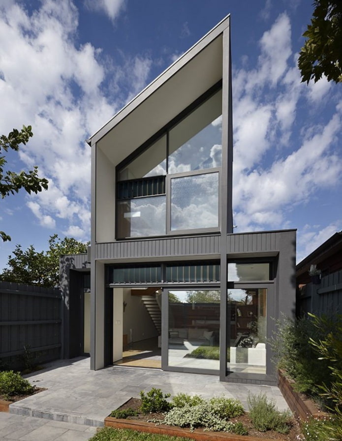 high-tech lean-to house