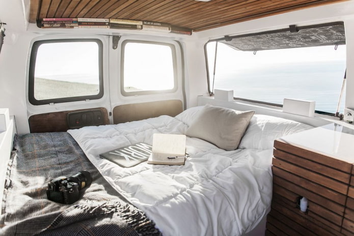 sleeping place in a motorhome