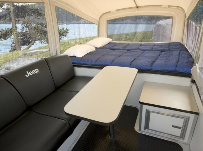 sleeping place in a motorhome