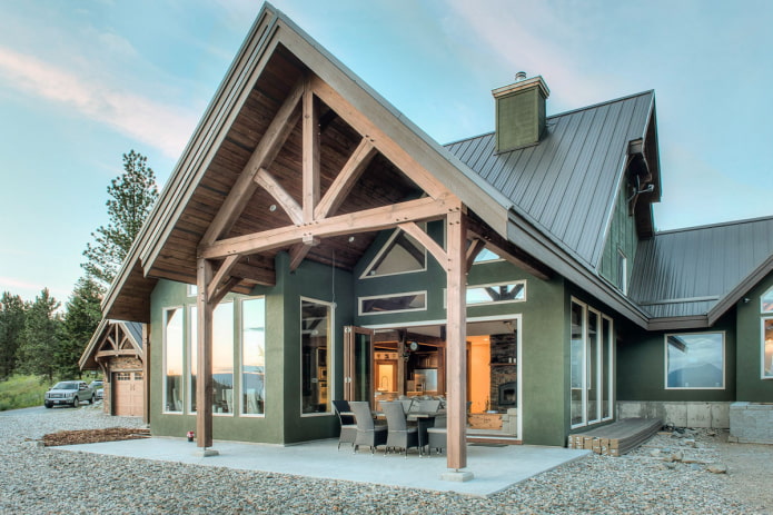finishing the facade of the house in the style of half-timbered finishing the facade of the house in the style of half-timbered