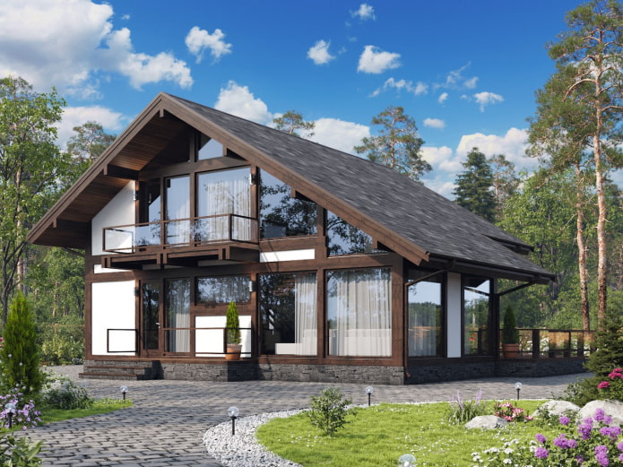 half-timbered house with an attic half-timbered house with an attic