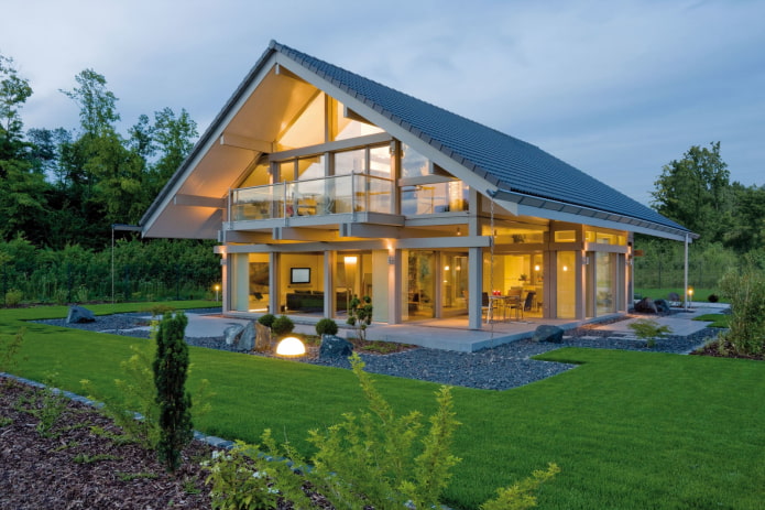 half-timbered house with an attic half-timbered house with an attic