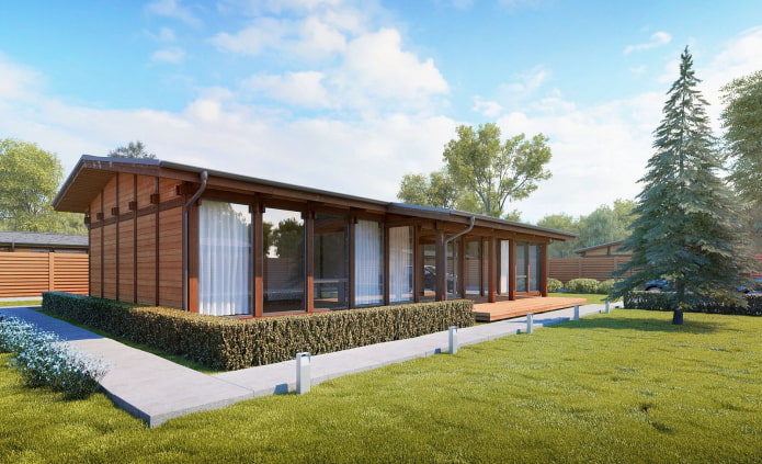 one-storey half-timbered house one-storey half-timbered house