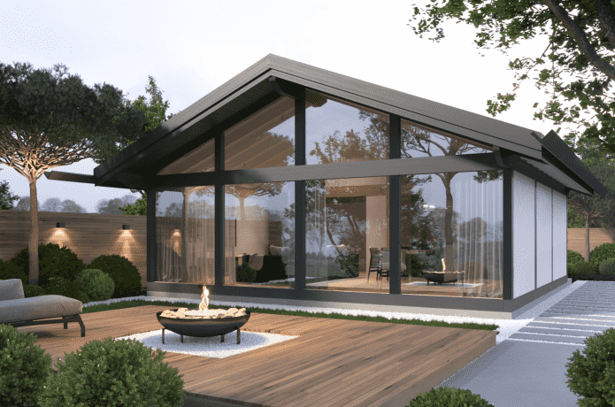 half-timbered house with terrace half-timbered house with terrace