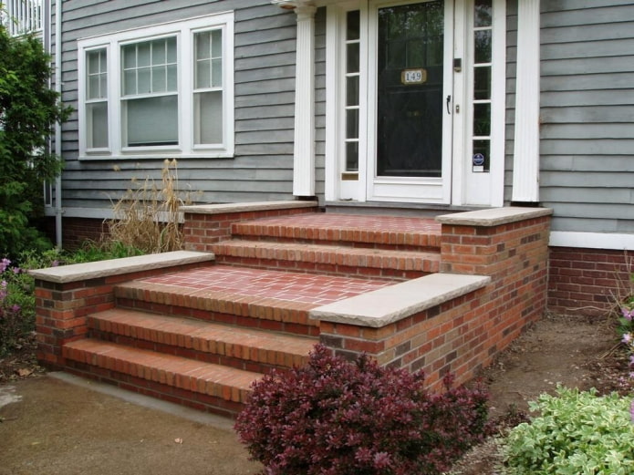house with brick porch
