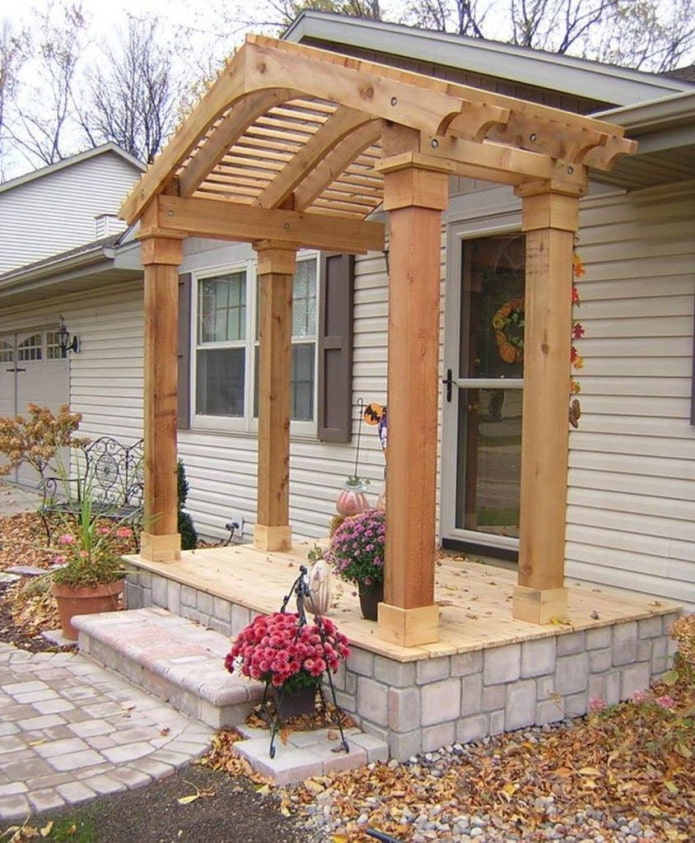 house with a porch with a canopy