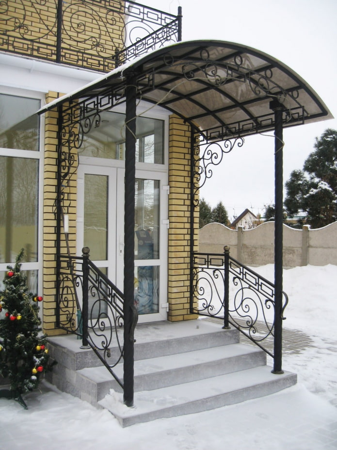 house with a porch with a canopy