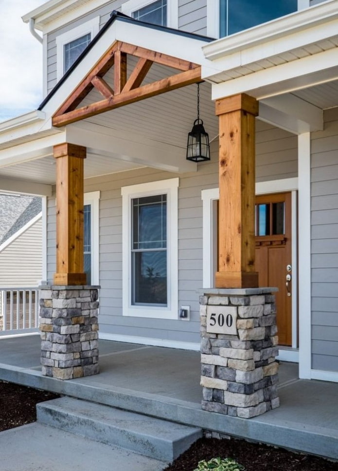 house with a porch with a canopy