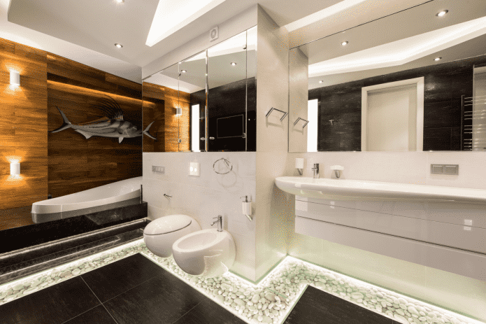 floor lighting in the interior of the bathroom floor lighting in the interior of the bathroom