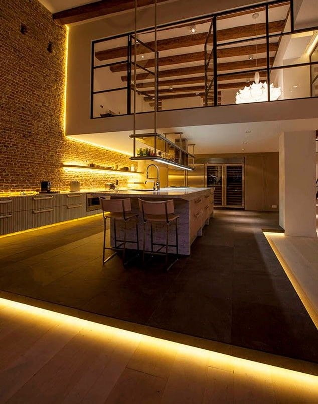 floor lighting in the interior floor lighting in the interior