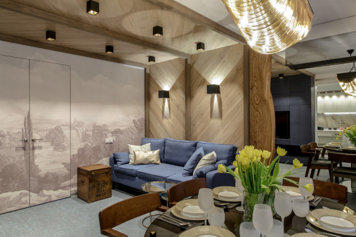 spots in the design of the living room spots in the design of the living room